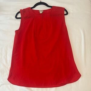 J. Crew Factory Bold Red Sleeveless Top